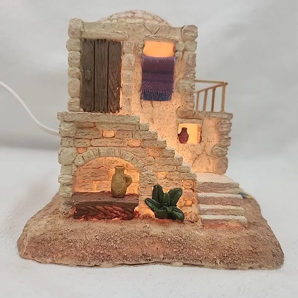 House Bethlehem Building Lighted Seasonal Specialties Christmas Collectible VTG